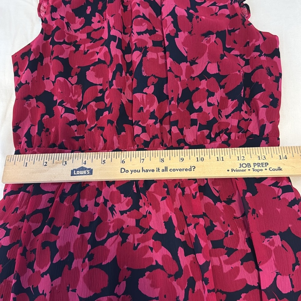 J. Crew Factory Red and Black Ruffled Sheath Dress - Picture 10 of 11